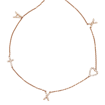 WE ARE FAMILY  DIAMOND 2 LETTER/SYMBOL NECKLACE