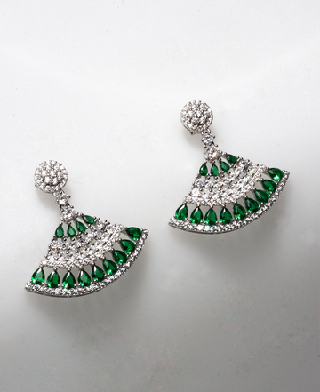 LUX BELLE WHITE EMERALD 925 SILVER EARRINGS BY ANITA BRAND