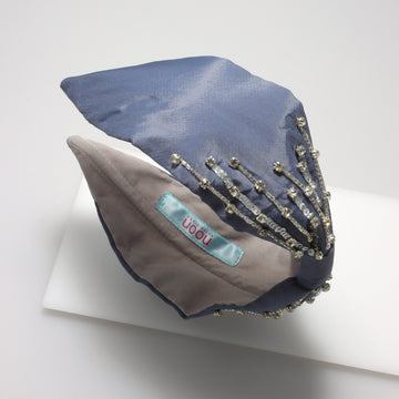 NOON HANDMADE HEADBAND (grey white stones)